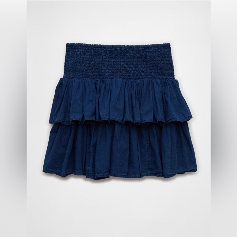 American Eagle AE High-Waisted Tiered Mini Skort - Picture 3 of 6
